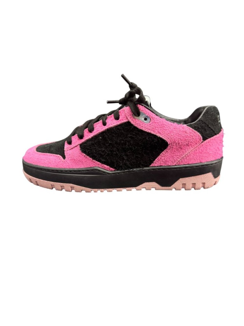 P448 Mason Women's Colorblock Suede Low Top Sneaker Pink/Black, Size 38 NWOB - Picture 2 of 9